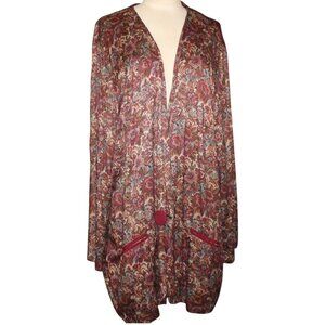 Vintage BGB LTD 80's Open Blazer Sz L Oversized Cardigan Retro Granny Grandpa